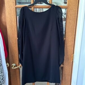 White House Black Market dress with sheer sleeves sz 10